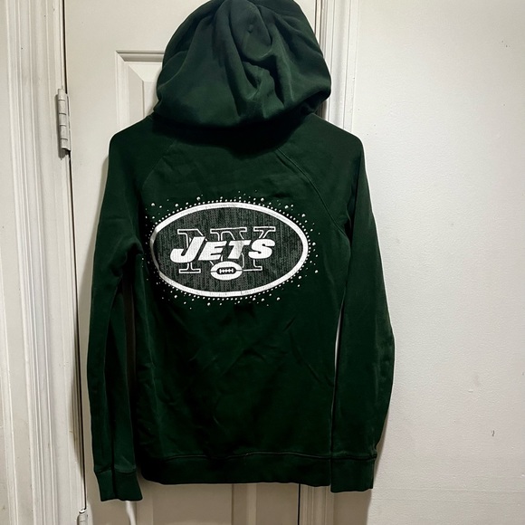 Pink VS NFL NY Jets sweatshirt with sequins, studs, hoodie - Picture 1 of 13